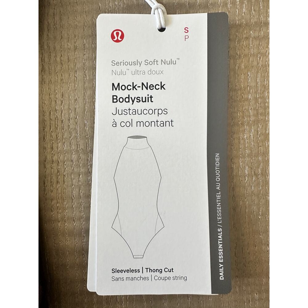 Lululemon Wundermost Ultra-Soft Nulu Mockneck Sleeveless Bodysuit Sz S Brand New - Picture 9 of 11